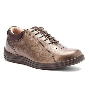 DREW Walking Shoes - Diabetic WOMEN'S TULIP COPPER METALLIC Leather - size 9
